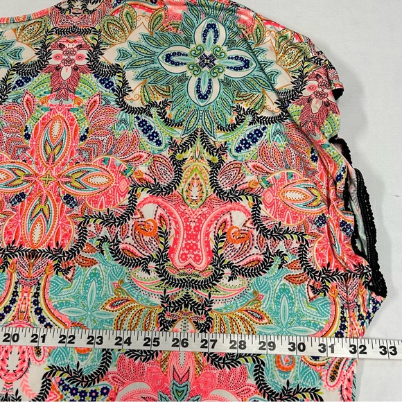 Cacique Lane Bryant Swim Cover Up Top Size 18/20 Popover Boho Beach Vacation - Picture 5 of 8